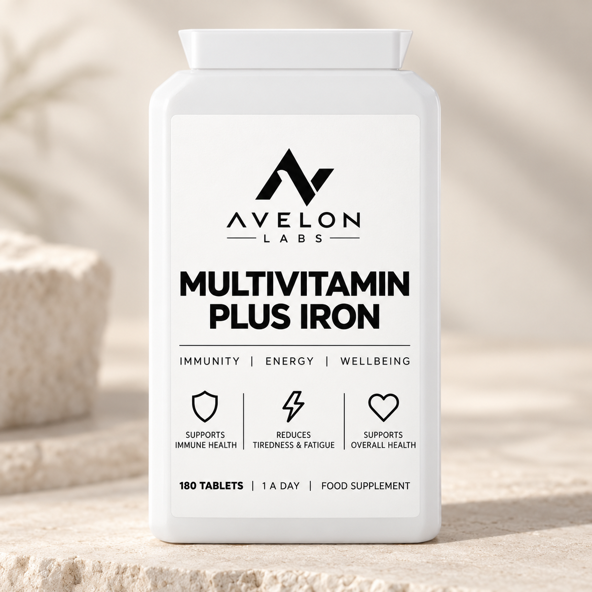 Avelon Labs Multivitamin Plus Iron – 180 Tablets