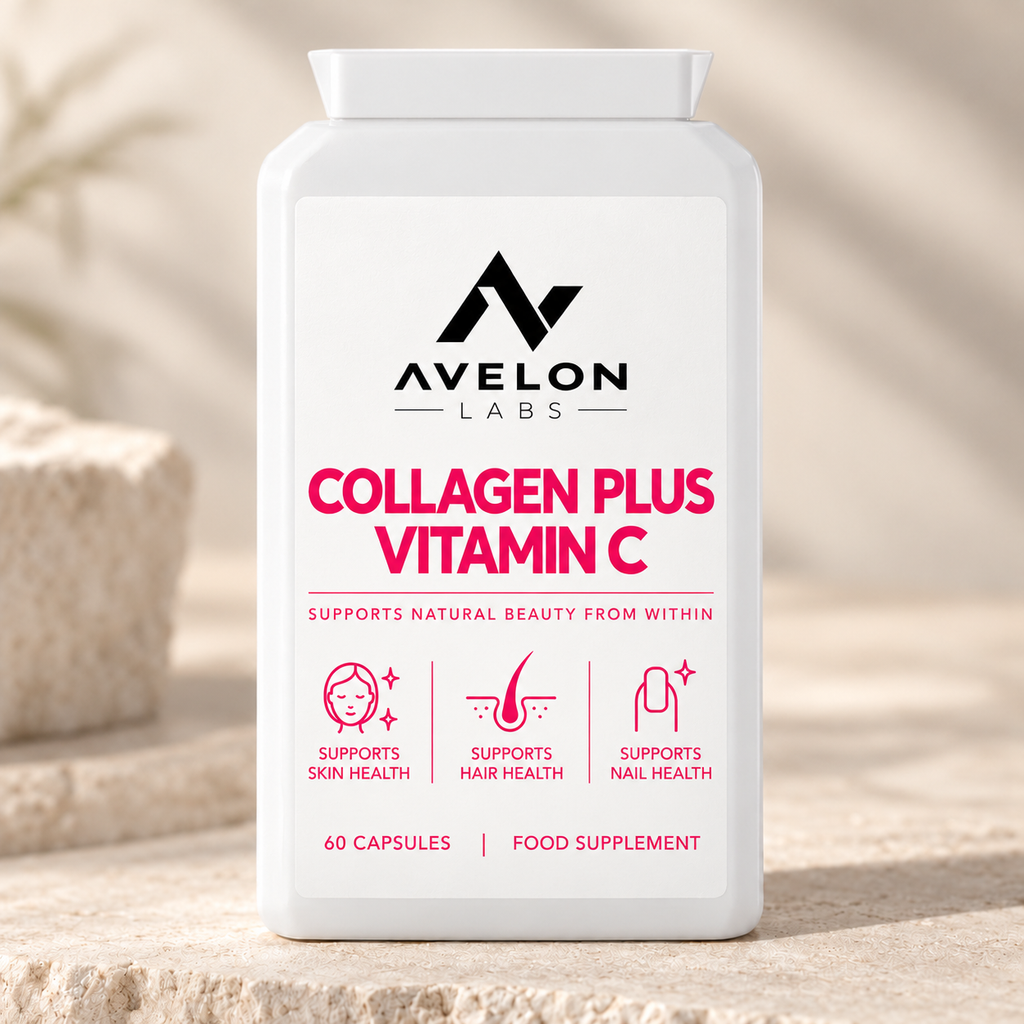 Avelon Labs Hydrolysed Marine Collagen + Vitamin C 600mg – 60 Capsules