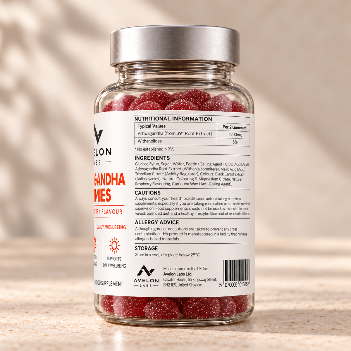 Avelon Labs Ashwagandha Gummies - 60 Gummies